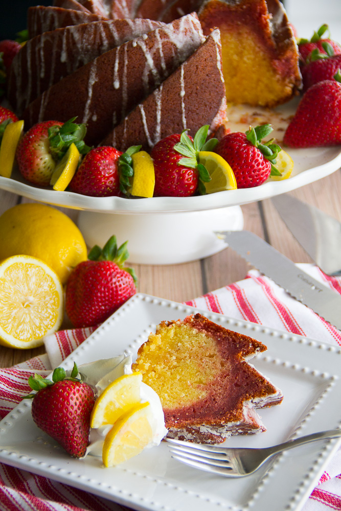 Glazed Strawberry Bundt Cake — Kitchen Collage