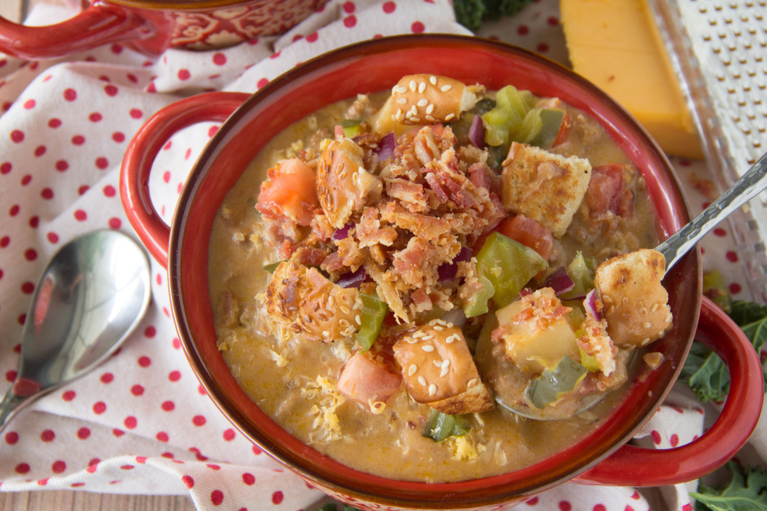 Slow Cooker Bacon Cheeseburger Soup | Say Grace